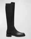 Stuart Weitzman Black Half And Half Leather Stretch Boots For Women In Black