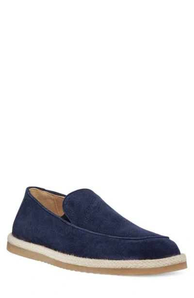 Stuart Weitzman Men's Harbor Venetian Leather Espadrille In Navy