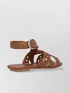 Stuart Weitzman Heel Sandals With Braided Straps And Open Toe