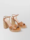 Stuart Weitzman Heel Strap Sandals With Braided Cross Design
