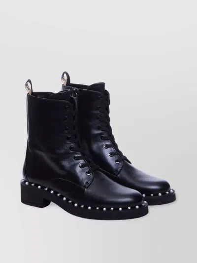 STUART WEITZMAN HEELED ANKLE BOOTS STUD DETAIL