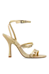 Stuart Weitzman 100mm Georgie Sandals In Gold