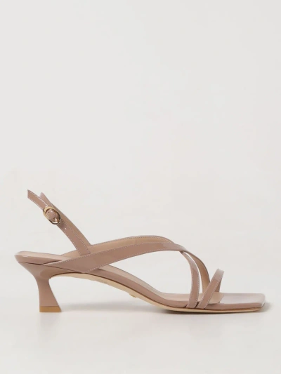 Stuart Weitzman Oasis 55mm Leather Sandals In Nude