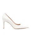 Stuart Weitzman Leigh 95 Leather Pump In White