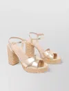 Stuart Weitzman Heeled Sandals With Metallic Platform Sole
