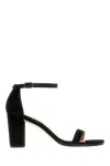 Stuart Weitzman 80mm Nearlynude Sandals In Black