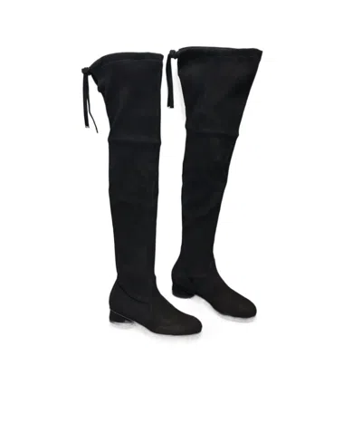 Stuart Weitzman Genna City Suede Over-the-knee Boot In Black