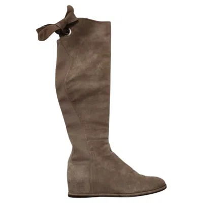 Pre-owned Stuart Weitzman High Boots Size 36 In Brown