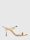 Stuart Weitzman Metallic-effect Double-strap Sandals In Gold