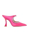 Stuart Weitzman Crystal-embellished 110mm Cut-out Mules In Pink