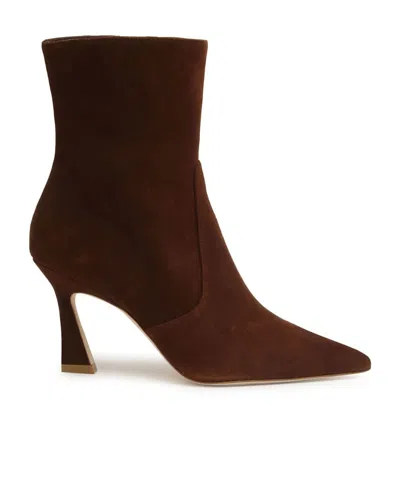 Stuart Weitzman High-heeled Short Boots In Brown
