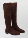 Stuart Weitzman High Suede Ankle Boots With Block Heel