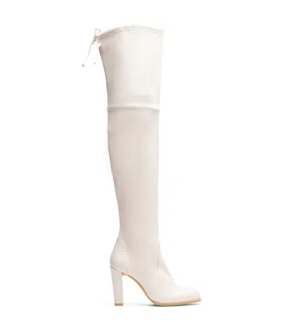 Stuart Weitzman 95mm Highland Boots In White