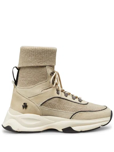 Stuart Weitzman Sw Hiker High-top Trainer Sneakers In Glaze & Black