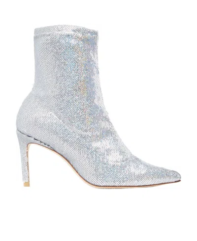 Stuart Weitzman Holographic-effect 160mm Boots In White