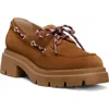 Stuart Weitzman Hudson Boat Shoe In Brown