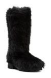 Stuart Weitzman Hudson Genuine Shearling Boot In Black