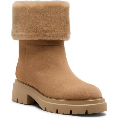 STUART WEITZMAN STUART WEITZMAN HUDSON GENUINE SHEARLING CUFF BOOTIE