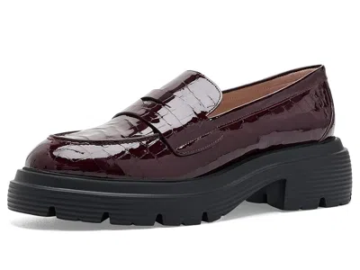 Stuart Weitzman Hudson Lite Loafers Women's Shoes Boysenberry: 11 M, Leather In Burgundy