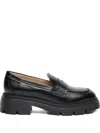 Stuart Weitzman Hudson Lite Penny-slot Lug-sole Loafer In Black