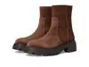 Stuart Weitzman Hudson Lite Zip Bootie In Brown