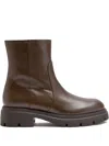 Stuart Weitzman Hudson Lite Zip Boots In Brown