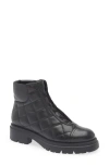 Stuart Weitzman Hudson Quilted Lug Sole Bootie In Black