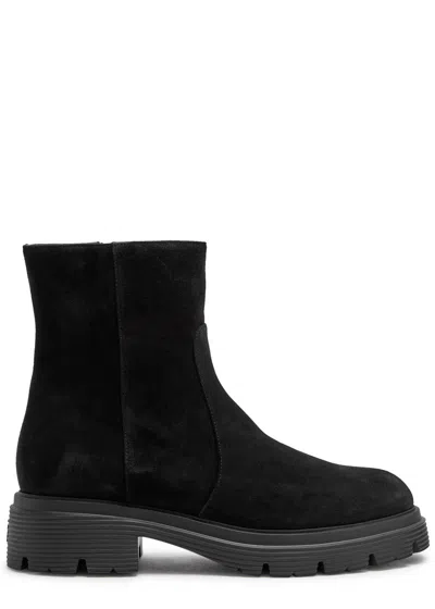 Stuart Weitzman Hudson Suede Chelsea Boots In Black