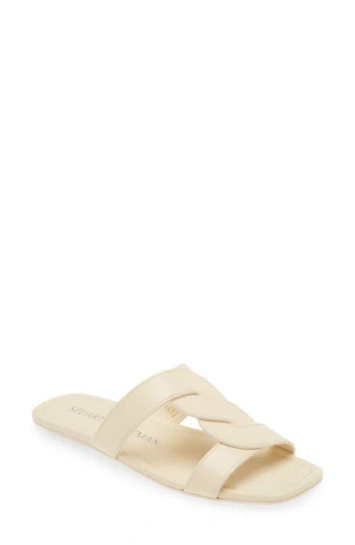 Stuart Weitzman Ibiza Slide Sandal In Alabaster