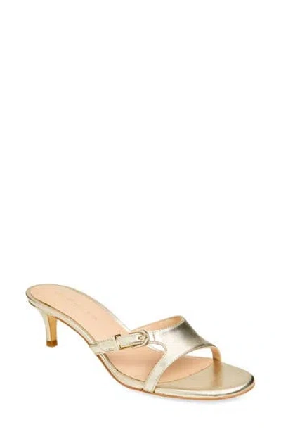 Stuart Weitzman Irene Slide Sandal In Gold