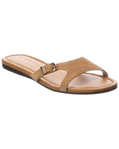 Stuart Weitzman Irene Suede Sandal In Brown
