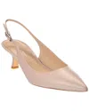 Stuart Weitzman Isla 50 Leather Slingback Pump In Pink