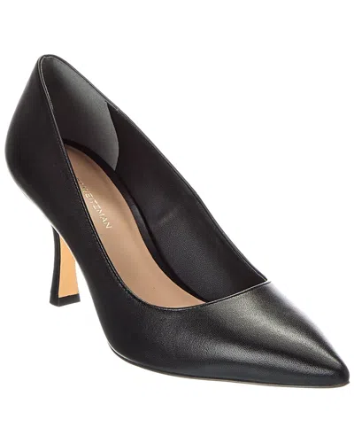 Stuart Weitzman Isla 75 Leather Pump In Black
