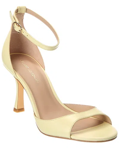 Stuart Weitzman Isla 75 Leather Sandal In Yellow