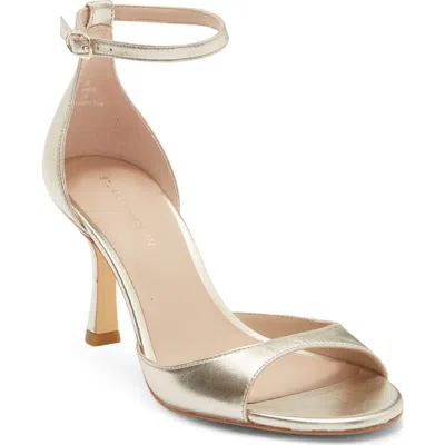 Stuart Weitzman Isla Ankle Strap Sandal In Gold