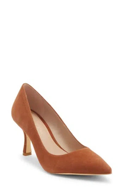 Stuart Weitzman Isla Leather Pump In Brown