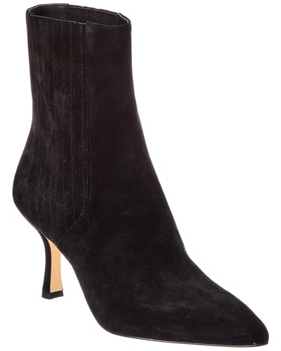 Stuart Weitzman Isla Suede Chelsea Boot In Black