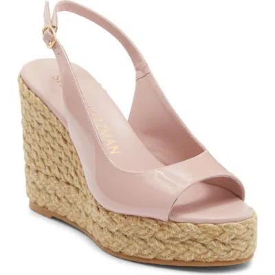 Stuart Weitzman Island Espadrille Wedge Sandal In Pink