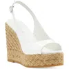 Stuart Weitzman Island Espadrille Wedge Sandal In White