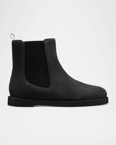 Stuart Weitzman Izzie Suede Chelsea Booties In Black