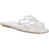 Stuart Weitzman Jasmine Cutout Slide Sandal In White
