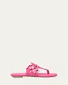 Stuart Weitzman Jasmine Patent Cutout Thong Sandals