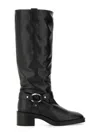 Stuart Weitzman Biker Jax Knee-high In Black