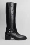 Stuart Weitzman Biker Jax Knee-high In Black