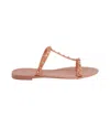 Stuart Weitzman Mellie Pearly Stud Jelly Sandal In Beige