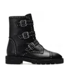 Stuart Weitzman Jesse Lift Studded Ankle Boots In Black