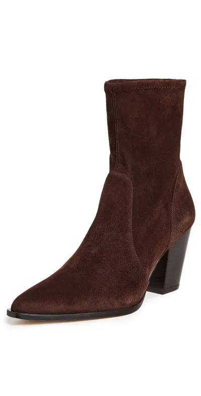 STUART WEITZMAN JOLENE BOOTIES WALNUT/MARRON VINO