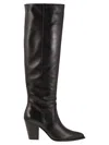 Stuart Weitzman Jolene Leather Boot In Red