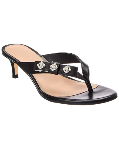 Stuart Weitzman Julietta 50 Leather Sandal In Black