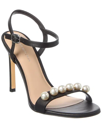 Stuart Weitzman Juliette 75 Leather Sandal In Black